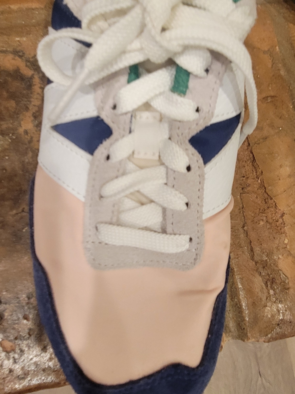 New Balance Women's Pink, Navy & White Athletic Sneakers - Picture 5 of 7